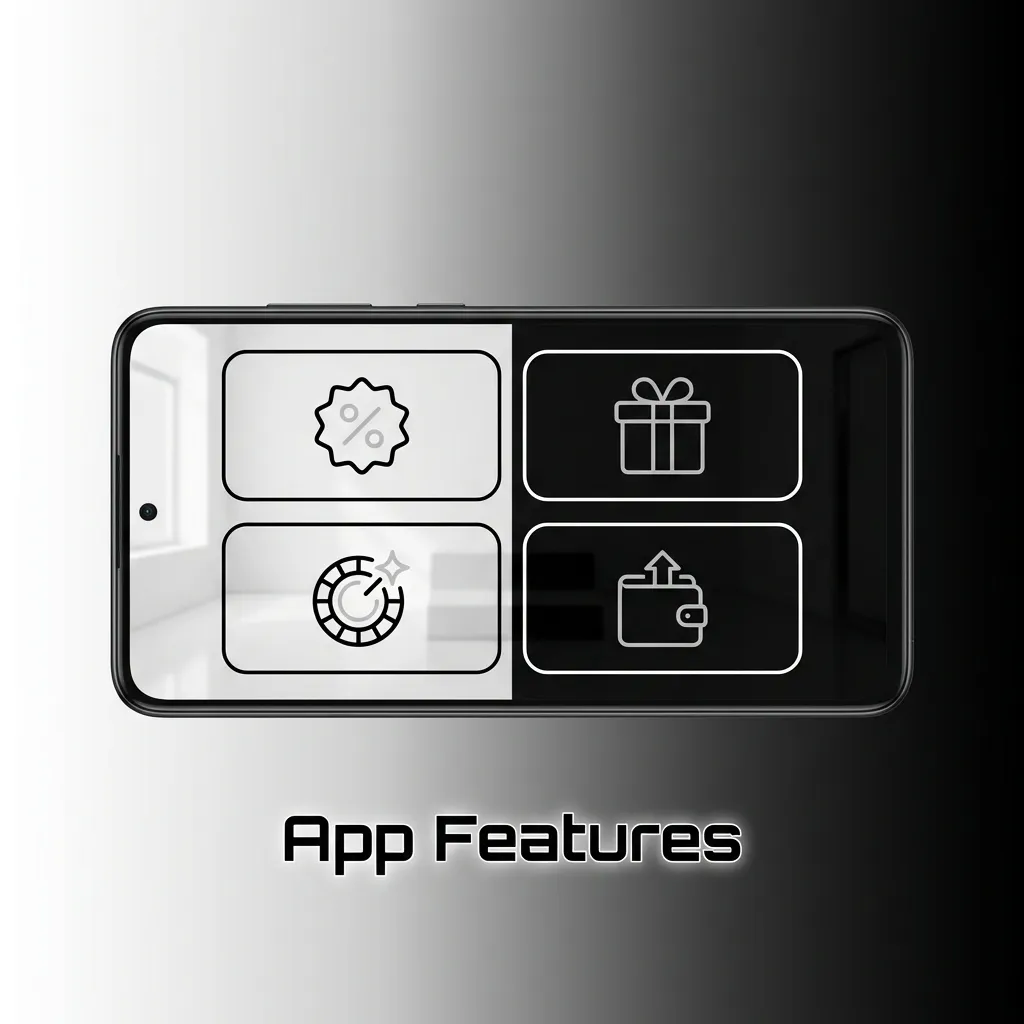 Mobile betting app interface showing live betting, casino games, deposits, withdrawals, user profiles, and notifications