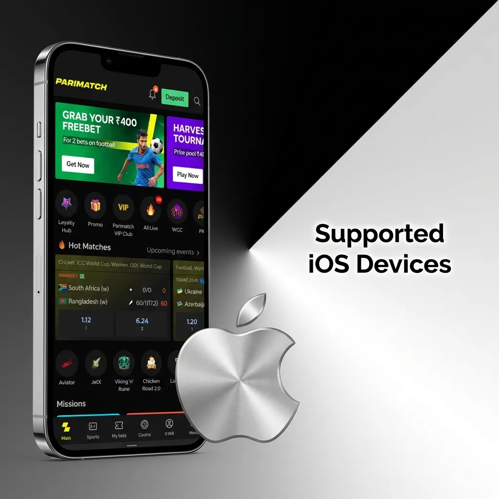 List of compatible iOS devices including iPhone 13, 12, 11, XS, X, 8, iPad Pro, iPad Air, iPad mini, and iPod Touch models