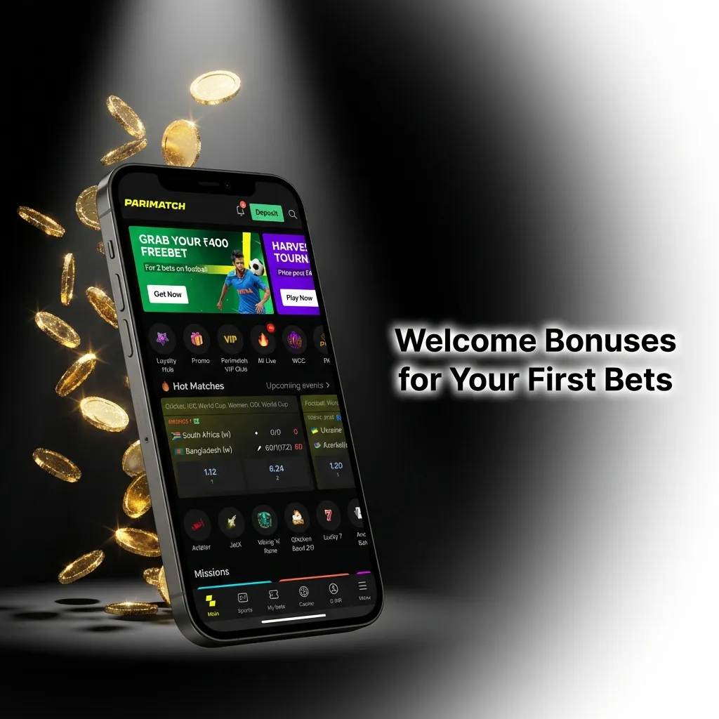 Welcome bonus offer showing 100% match up to ₹30,000 for instant games and 150% up to ₹105,000 for slots