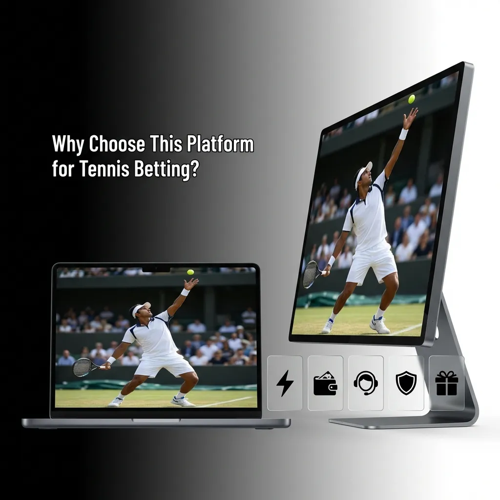 Tennis betting platform with live odds, Indian payment methods, and mobile-friendly interface for ATP and WTA tournaments