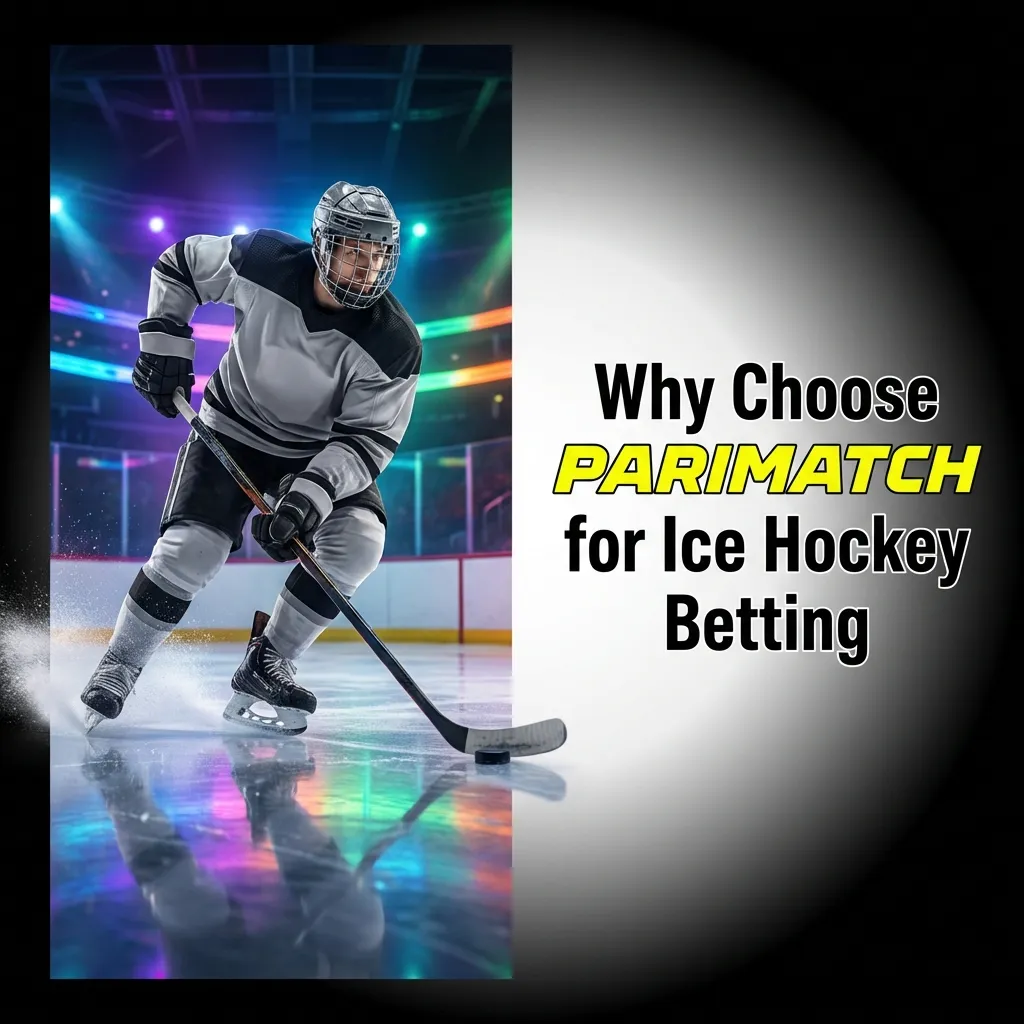 Parimatch ice hockey betting features including live betting, NHL/KHL coverage, mobile design, and Indian payment methods
